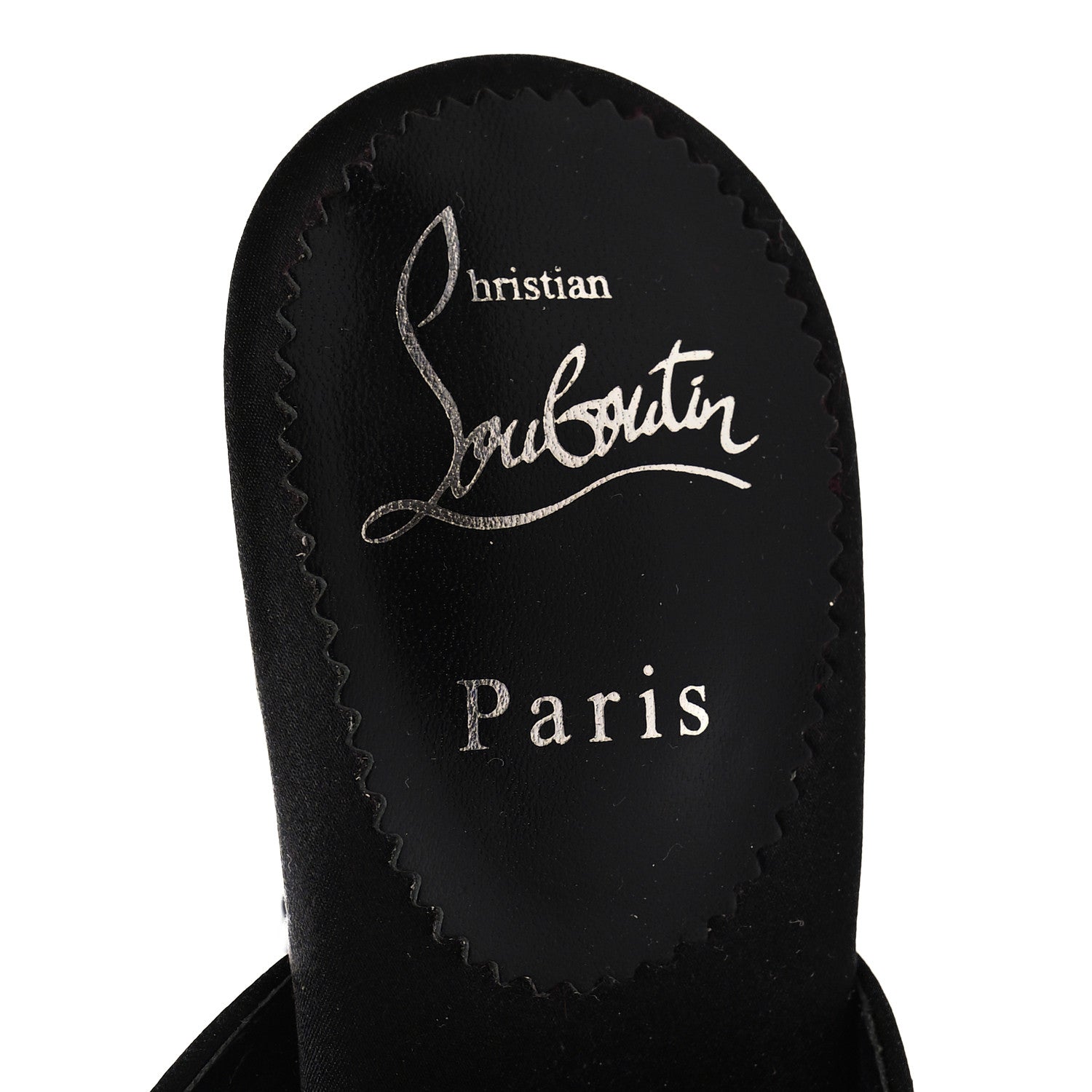 Christian Louboutin Satin Matricia Bow Sandals 37 Black 7 of 8