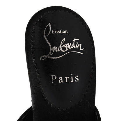 Christian Louboutin Satin Matricia Bow Sandals 37 Black 7 of 8