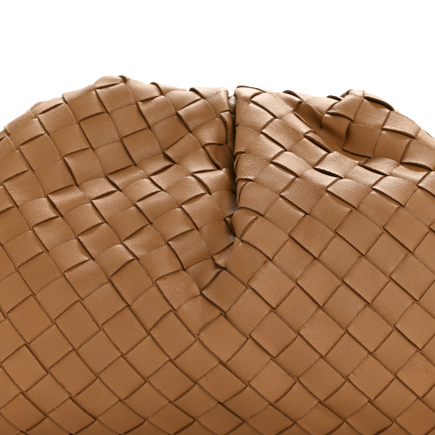 Nappa Maxi Intrecciato The Pouch Oversized Clutch Caramel