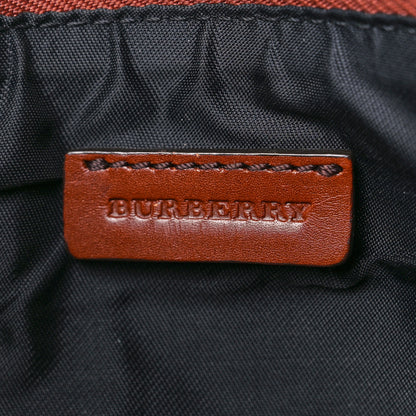 Burberry House Check Bridle Calfskin Peyton Crossbody Dark Tan 6 of 12