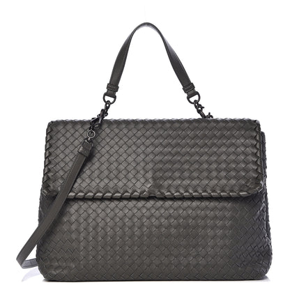 Bottega Veneta Nappa Intrecciato Large Olimpia Bag Light Grey 1 of 10