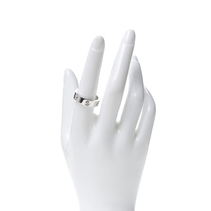 Cartier 18K White Gold 3 Diamond 5.5mm LOVE Ring 57 8 2 of 5