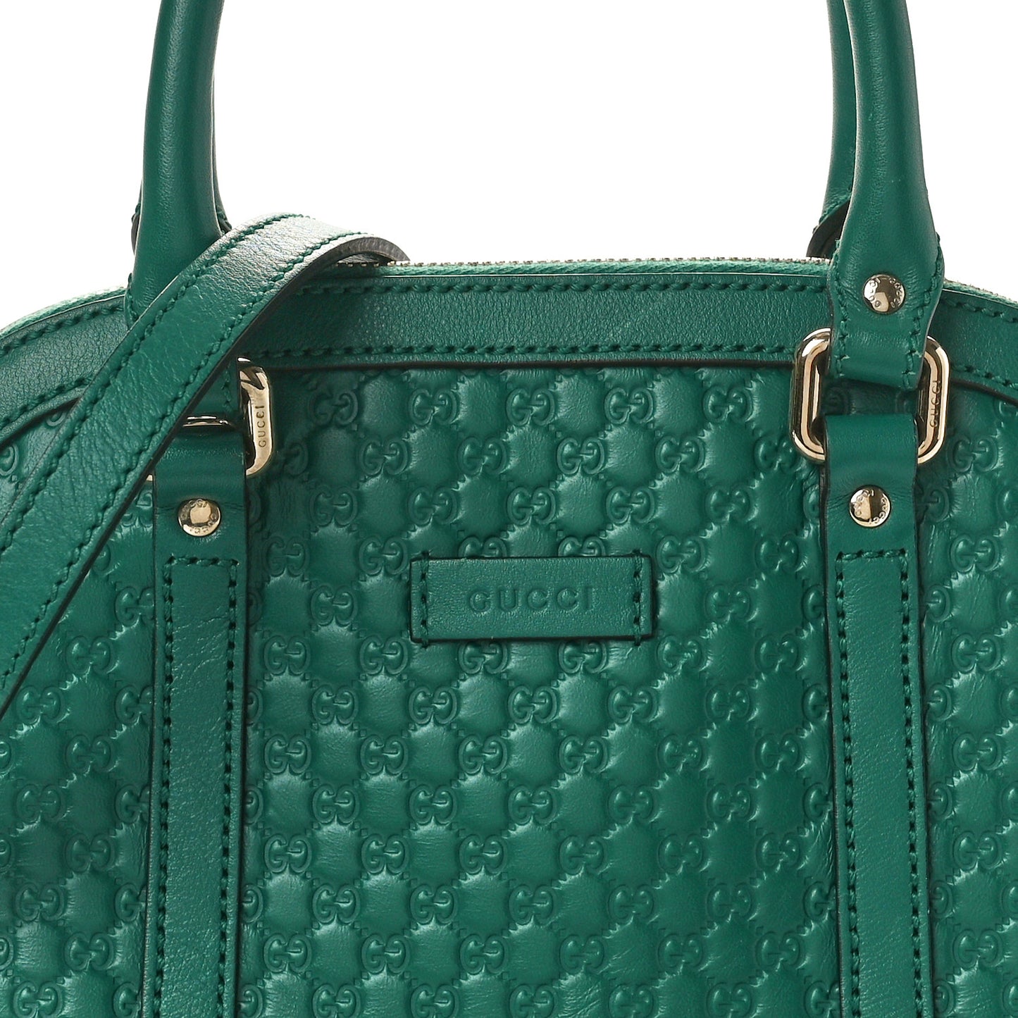 Soft Microguccissima Mini Dome Bag Emerald