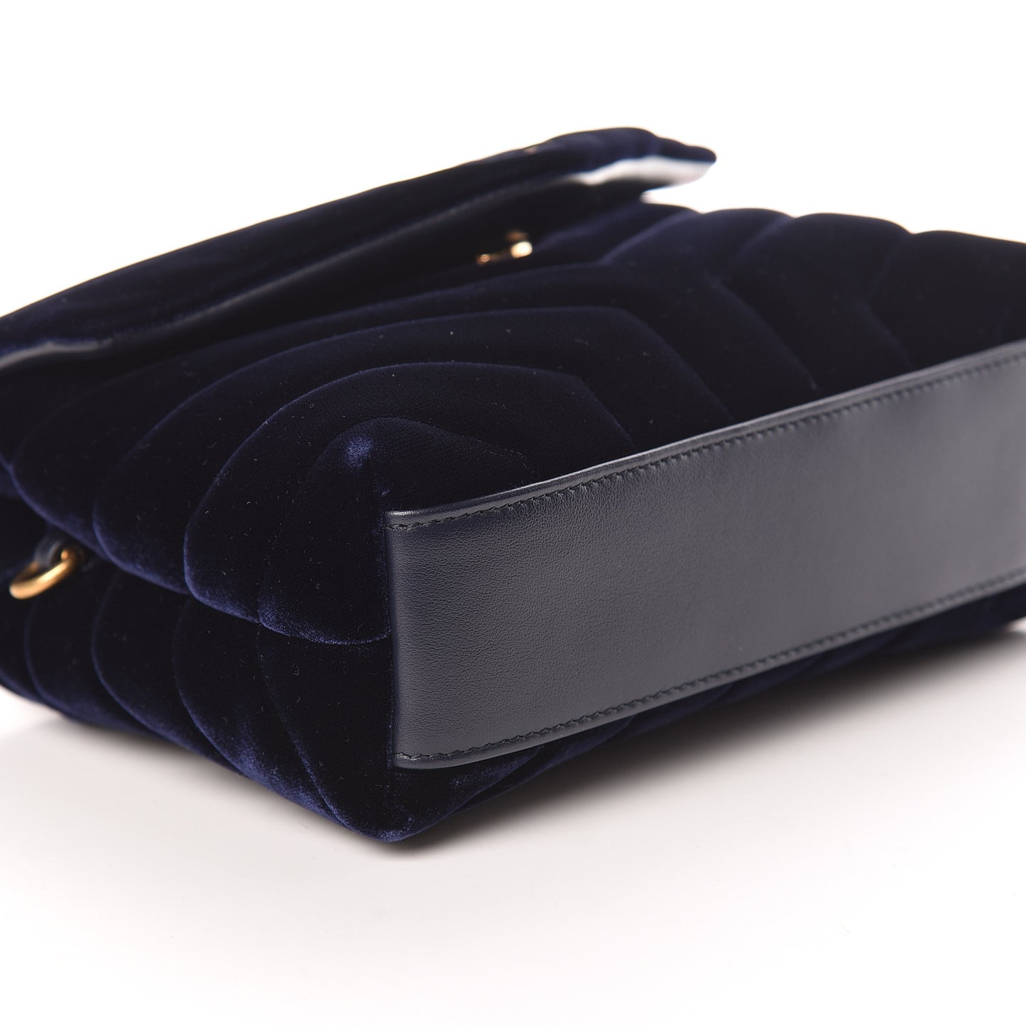 Velvet Y Quilted Monogram Toy Loulou Crossbody Navy