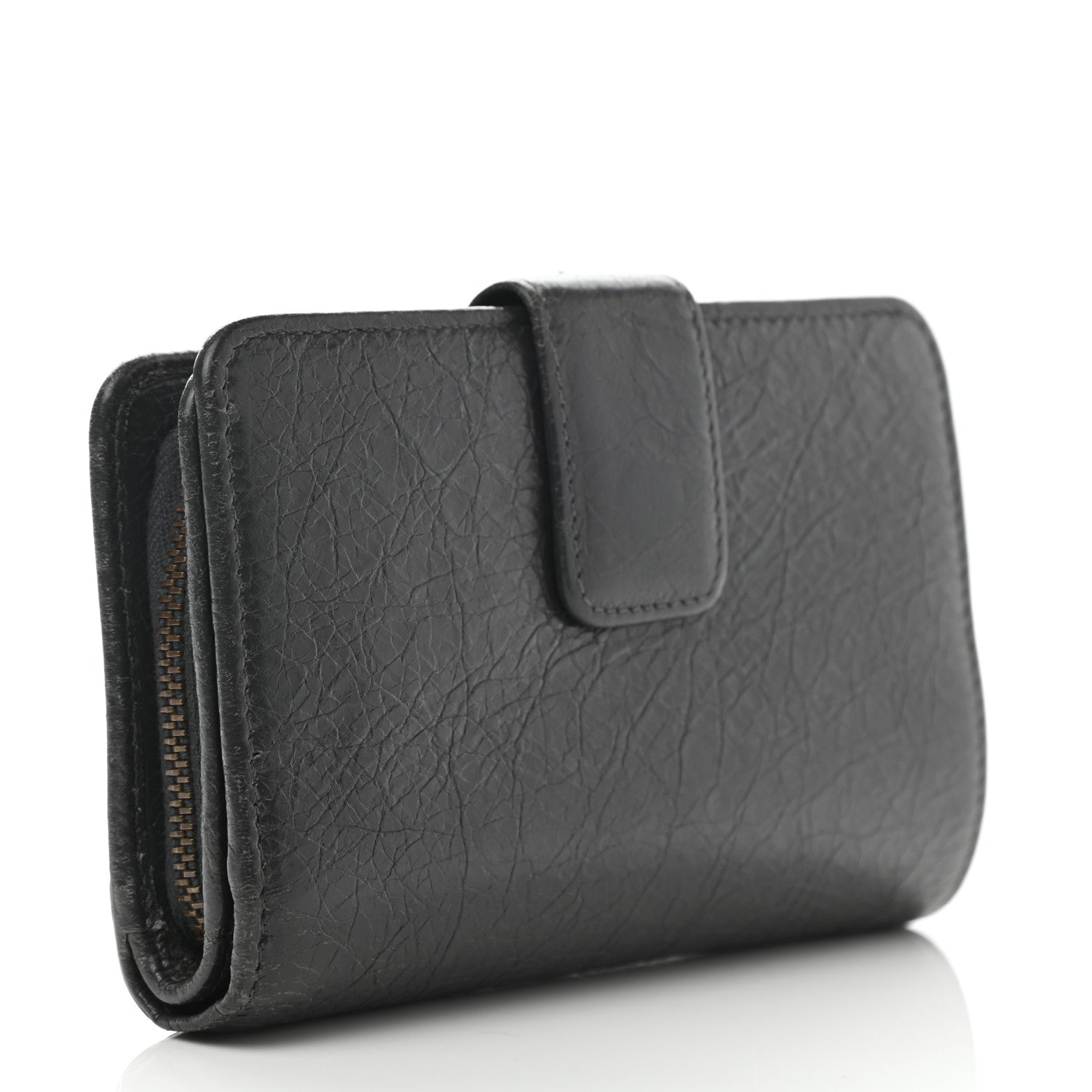 Balenciaga Agneau Classic Hardware Continental Zip Around Wallet Gris Fossile 3 of 12