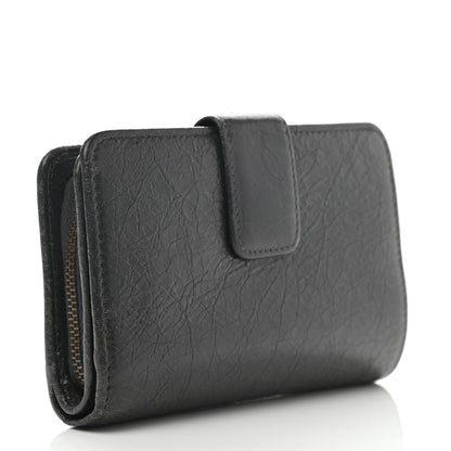 Balenciaga Agneau Classic Hardware Continental Zip Around Wallet Gris Fossile 3 of 12