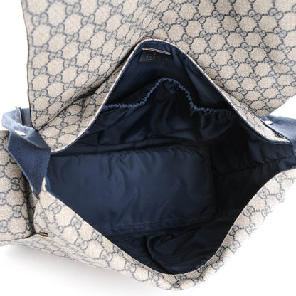 Gucci GG Plus Monogram Messenger Diaper Bag Navy 5 of 8