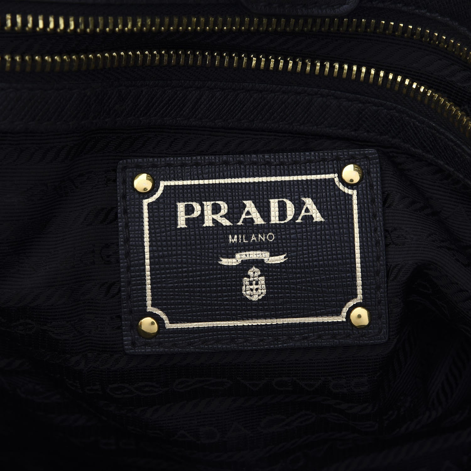 Prada Tessuto Nylon Saffiano Tote Black 7 of 8