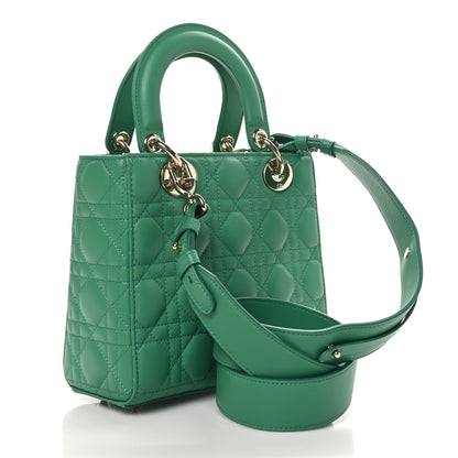 Christian Dior Lambskin Cannage Small My ABCDior Lady Dior Green 3 of 10