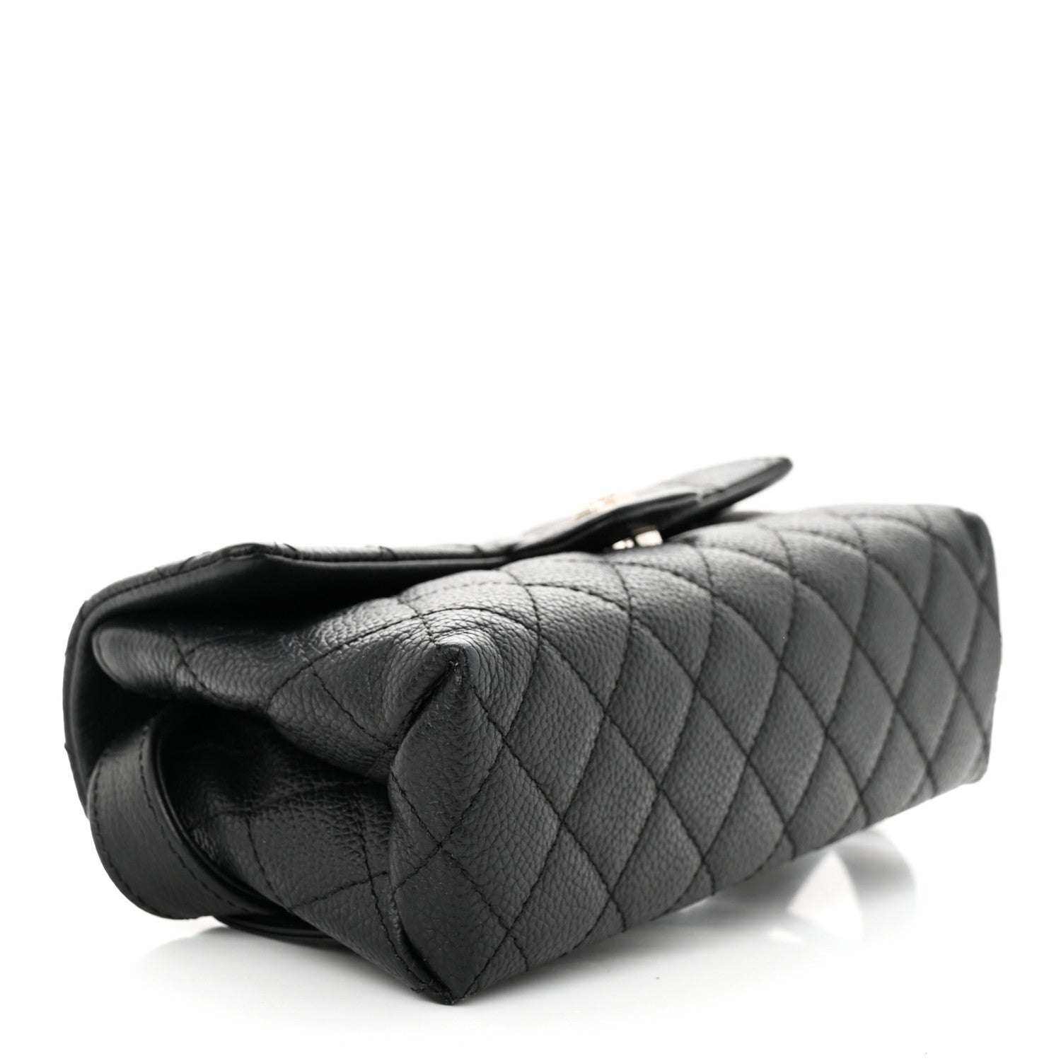 Chanel Grained Calfskin Quilted 2.55 Reissue Flap Belt Bag Clutch Black 4 of 11