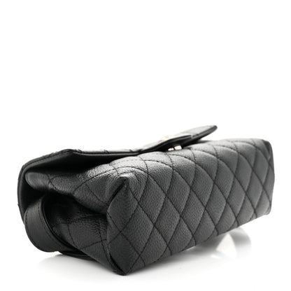 Chanel Grained Calfskin Quilted 2.55 Reissue Flap Belt Bag Clutch Black 4 of 11