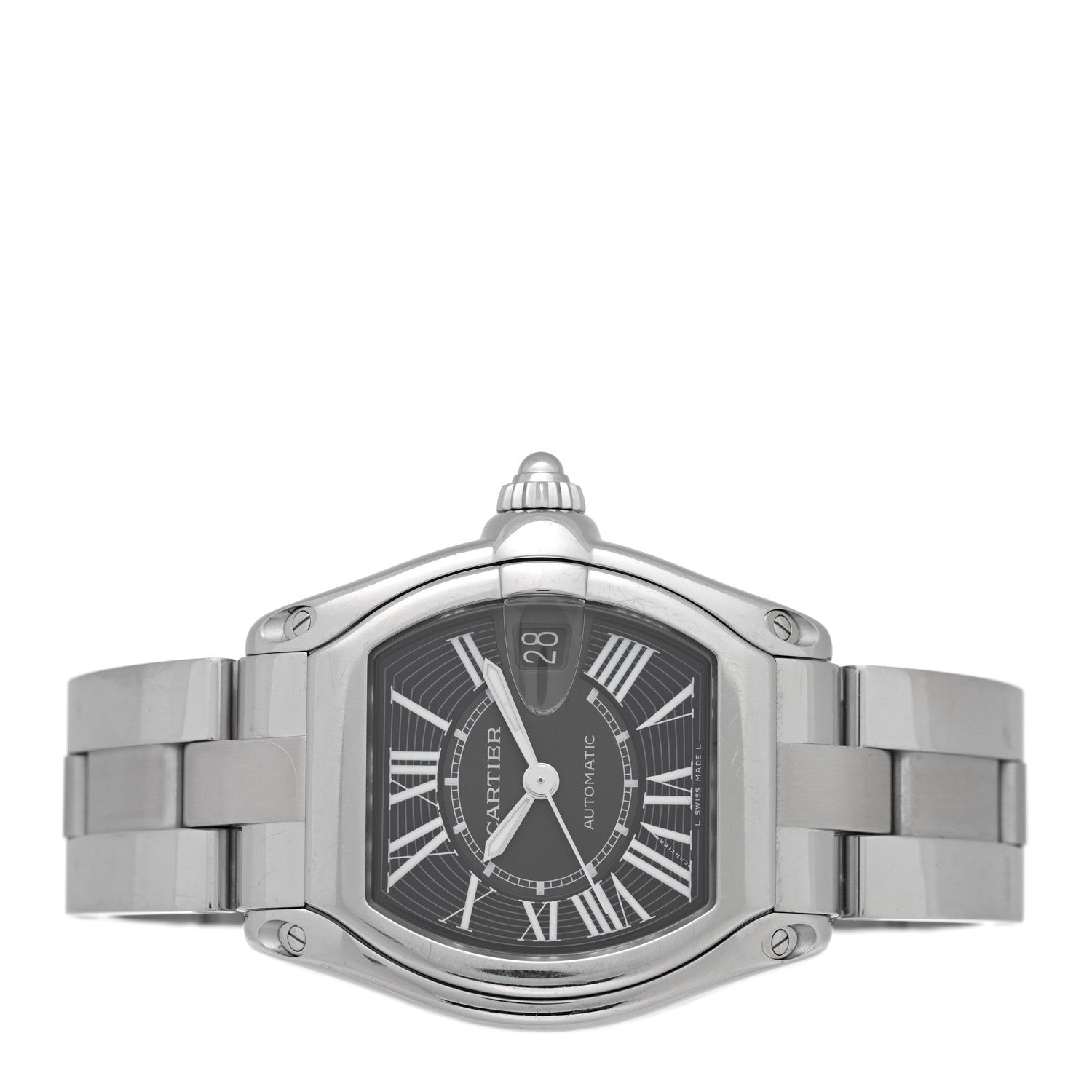 Cartier Stainless Steel 37mm Roadster Automatic Watch Black 2 of 4