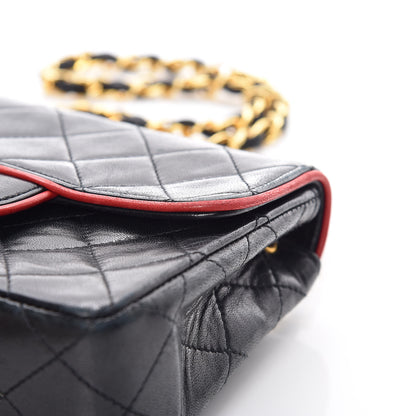 Chanel Lambskin Quilted Mini Square Flap Navy Blue 17 of 17
