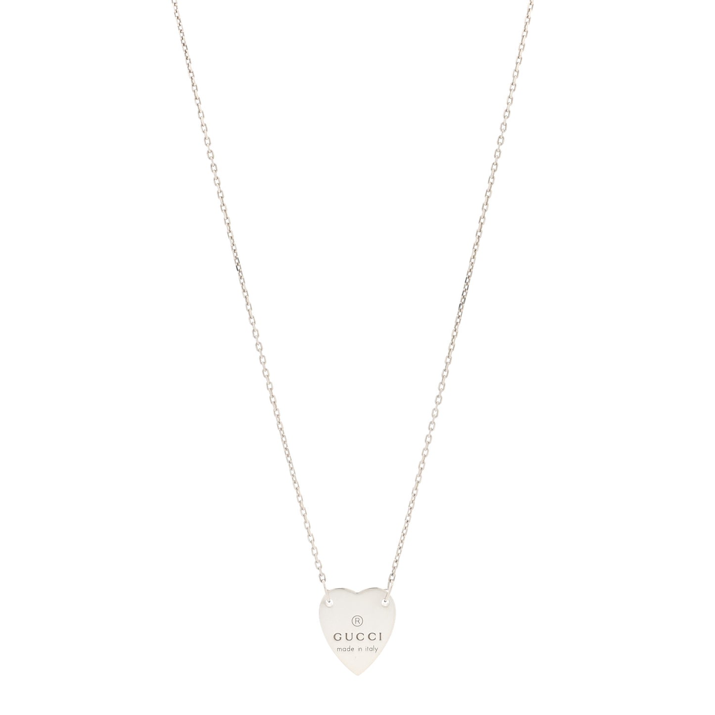 Sterling Silver Trademark Heart Pendant Necklace