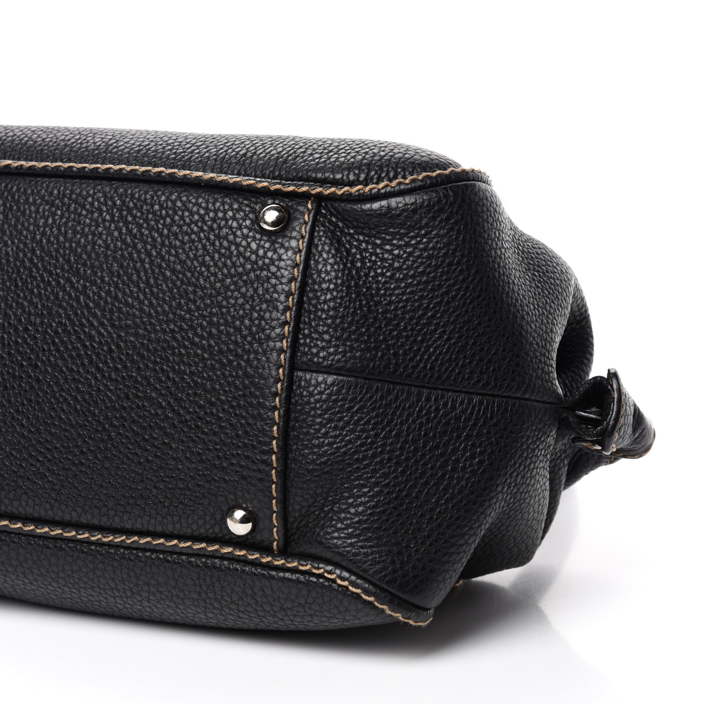 Calfskin Large Tassel Bowler Black