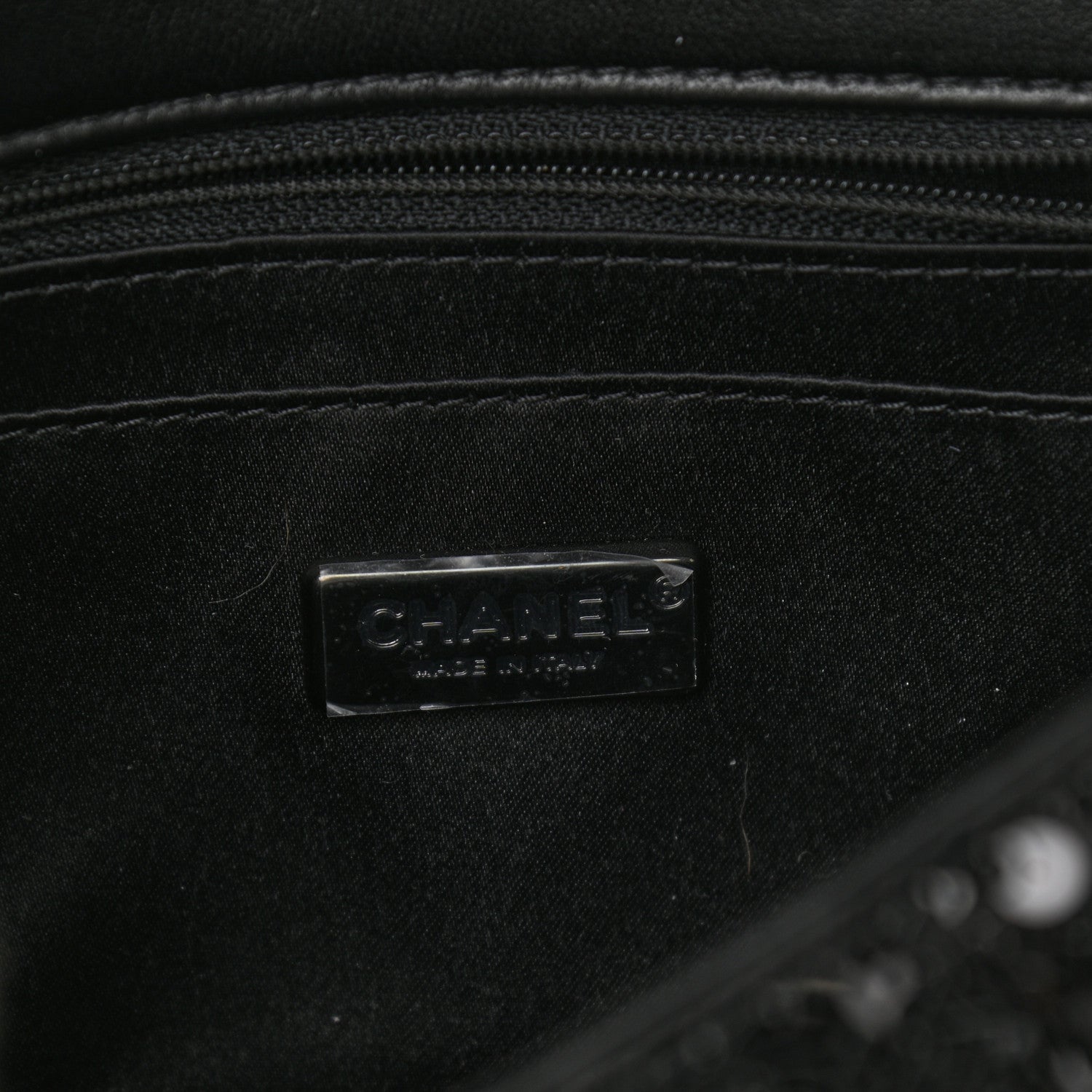 Chanel Sequin Mini Rectangular Flap Black 6 of 10