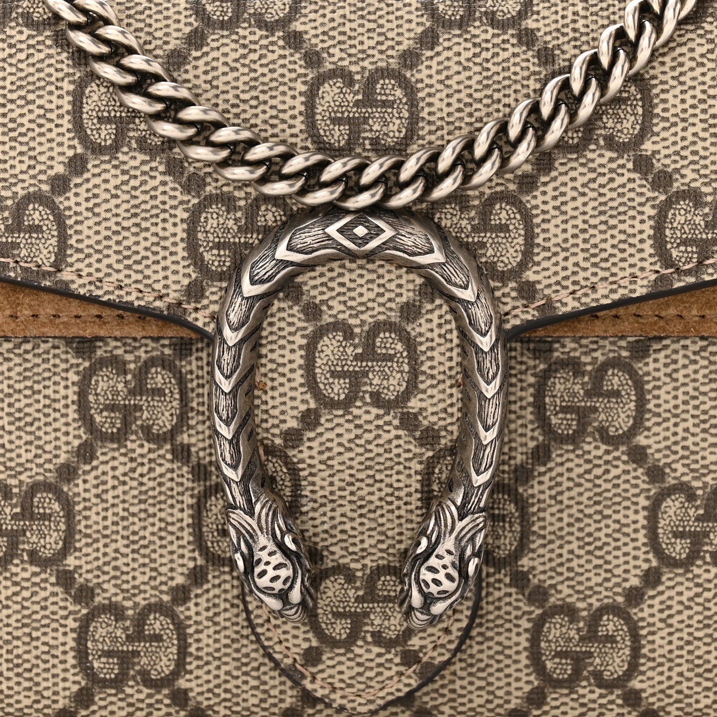 GG Supreme Monogram Super Mini Dionysus Shoulder Bag Taupe