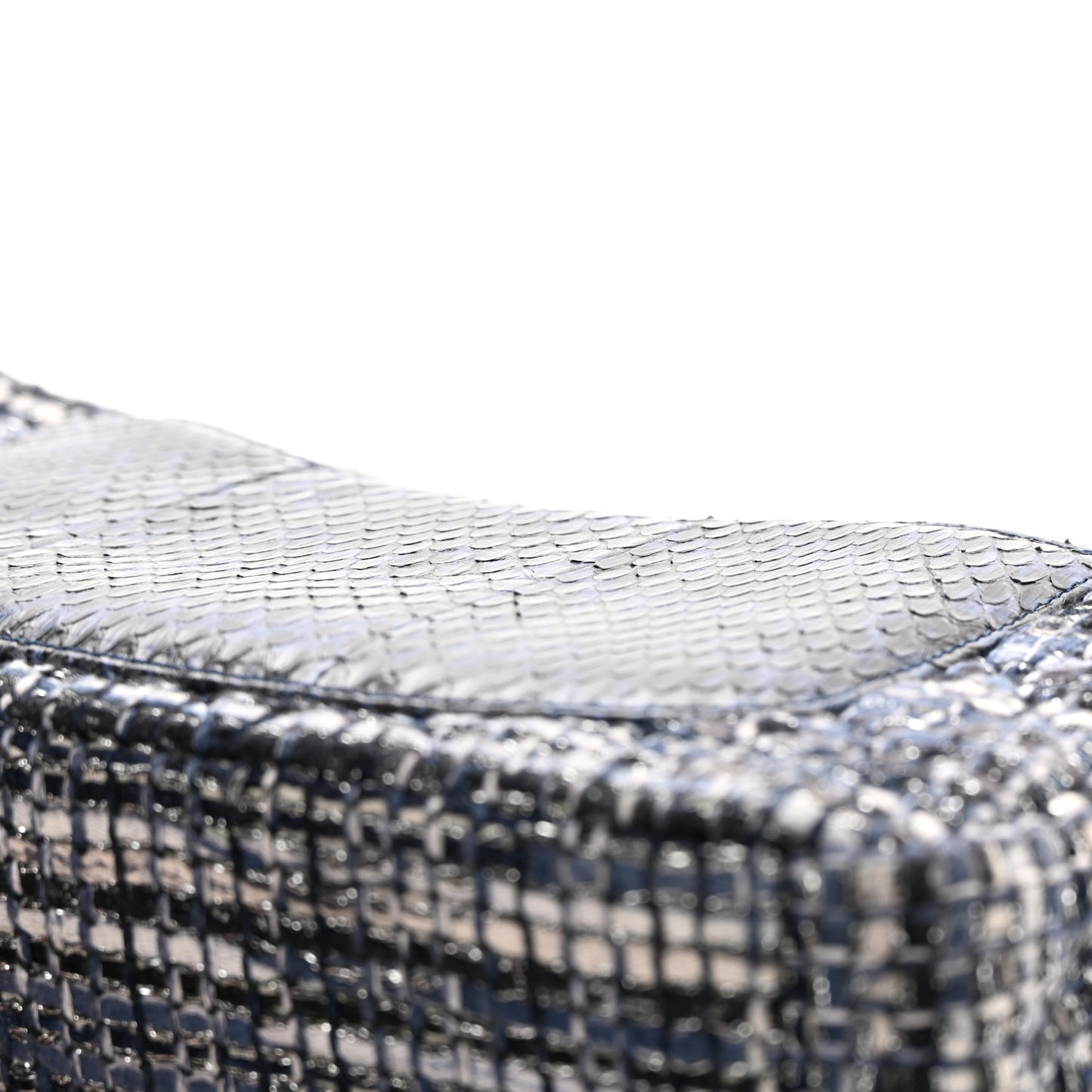 Tweed Snakeskin Quilted Small CC Filigree Flap Multicolor