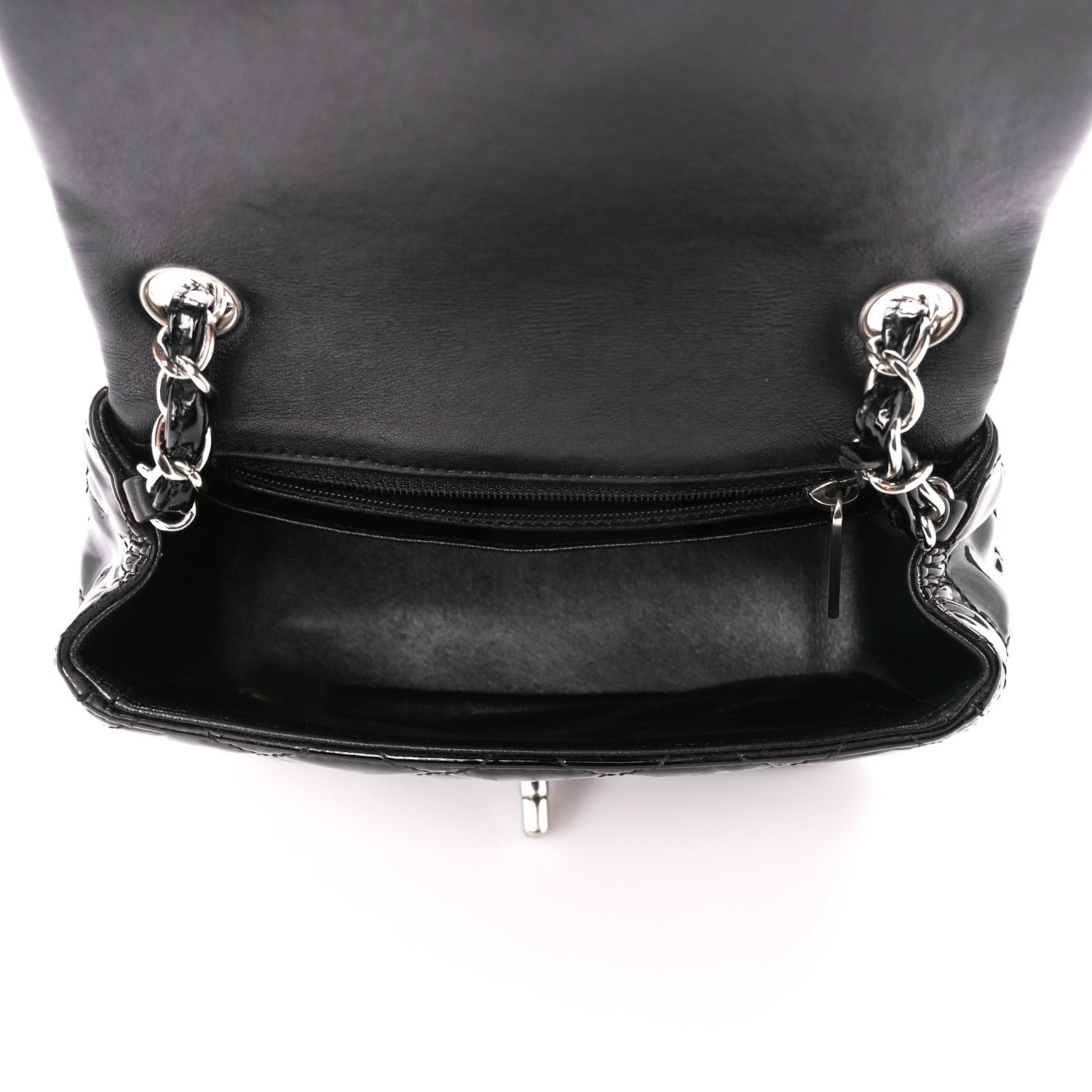 Chanel Patent Calfskin Quilted Mini Square Flap Black 5 of 11