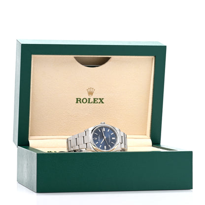 Rolex Stainless Steel 36mm Oyster Perpetual Watch Bright Blue 126000 5 of 5