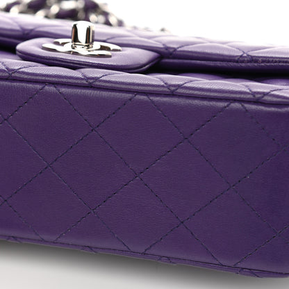 Chanel Lambskin Quilted Mini Rectangular Flap Purple 12 of 14