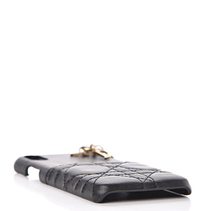 Christian Dior Lambskin Cannage Lady Dior Tech iPhone X XS Case Black 4 of 9