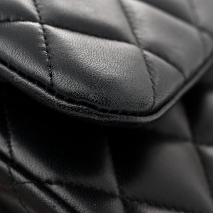 Chanel Lambskin Quilted Jumbo Double Flap Black 15 of 16