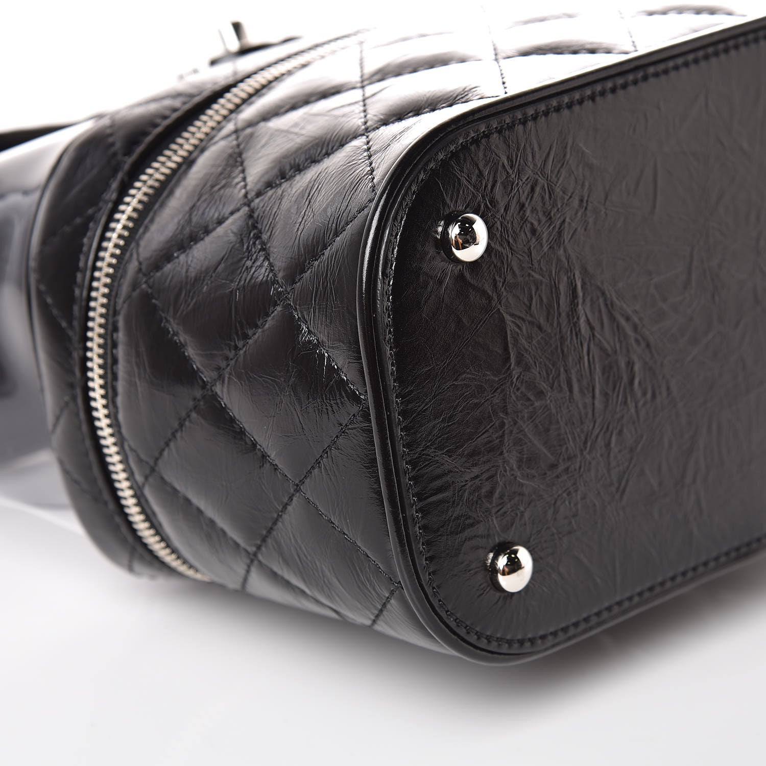Chanel Crumpled Calfskin PVC Quilted Backpack Black 9 of 10