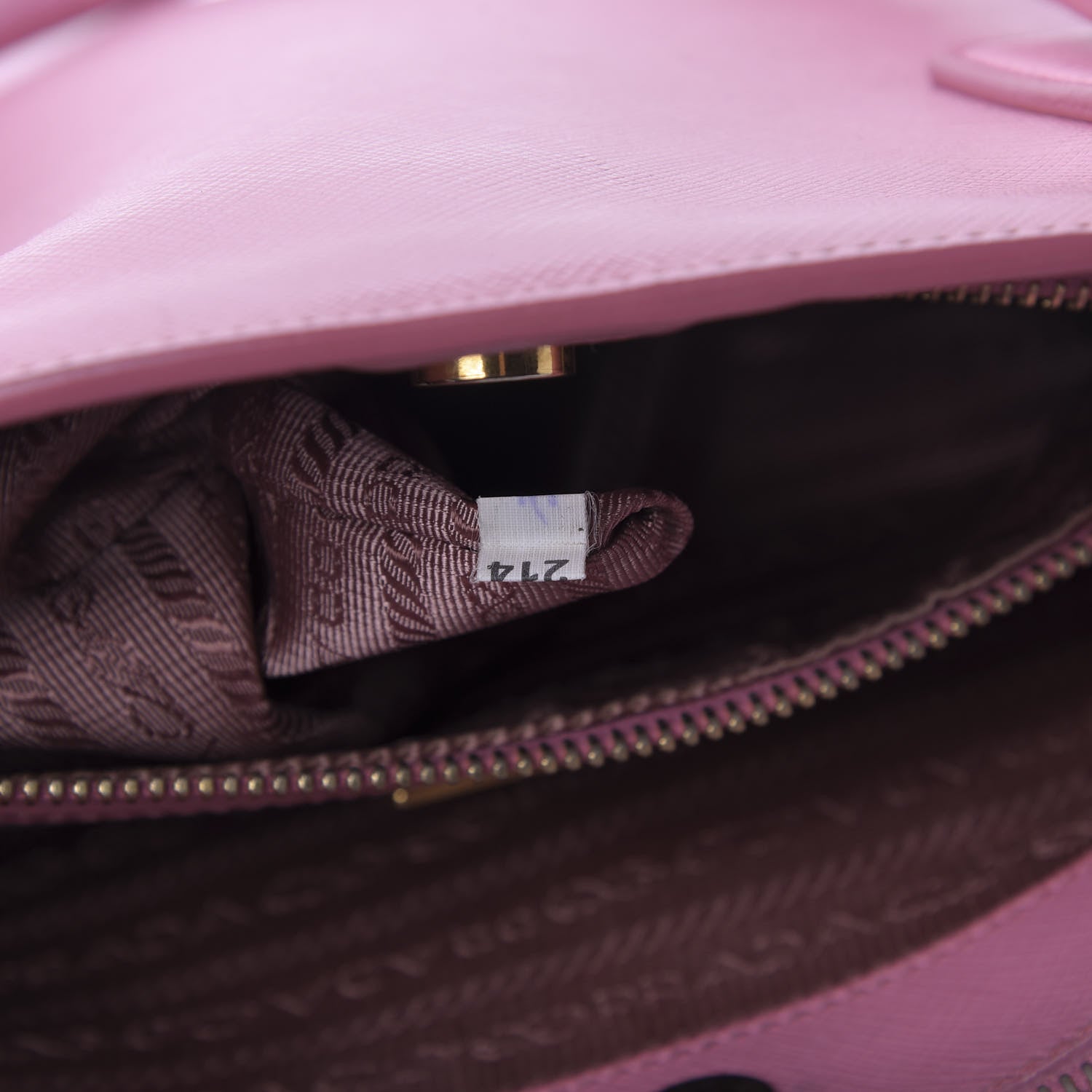 Prada Saffiano Small Double Zip Galleria Tote Geranio 10 of 10