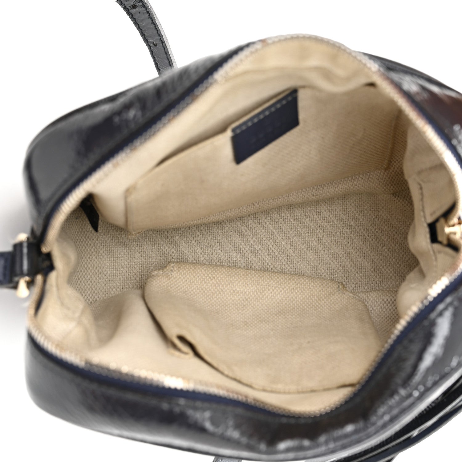 Gucci Vernice Naplack Small Soho Disco Bag Uniform Blue 5 of 14