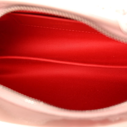 Christian Louboutin Patent Perle Loubitwist Clutch Vintage Rose 5 of 9