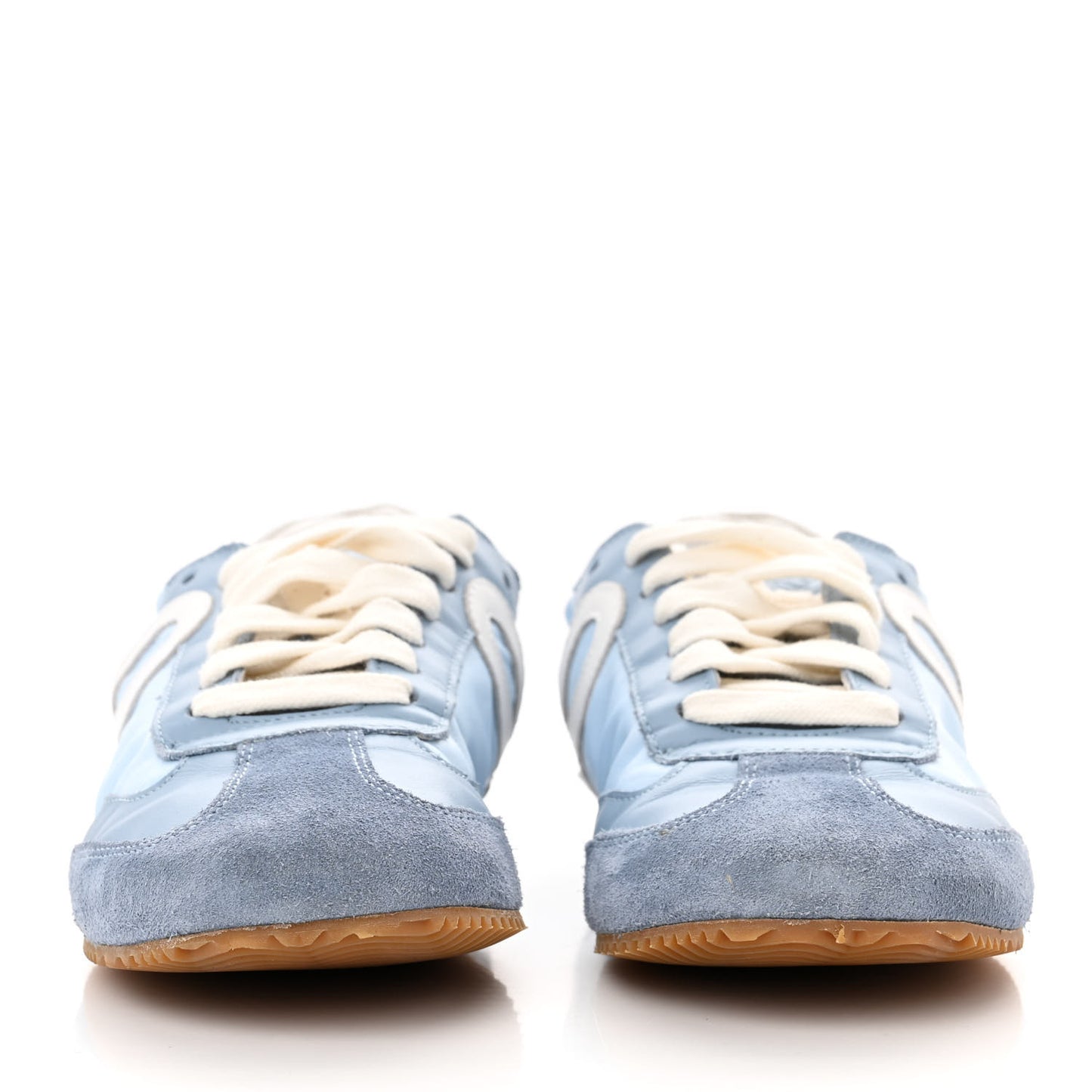 Calfskin Suede Ballet Runner Sneakers 37 Blue White
