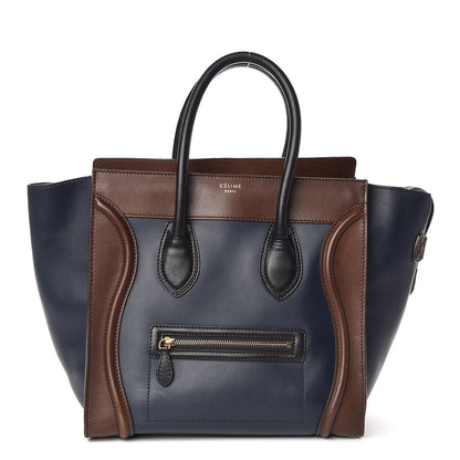 Celine Smooth Calfskin Mini Tri-Color Luggage Navy 1 of 14