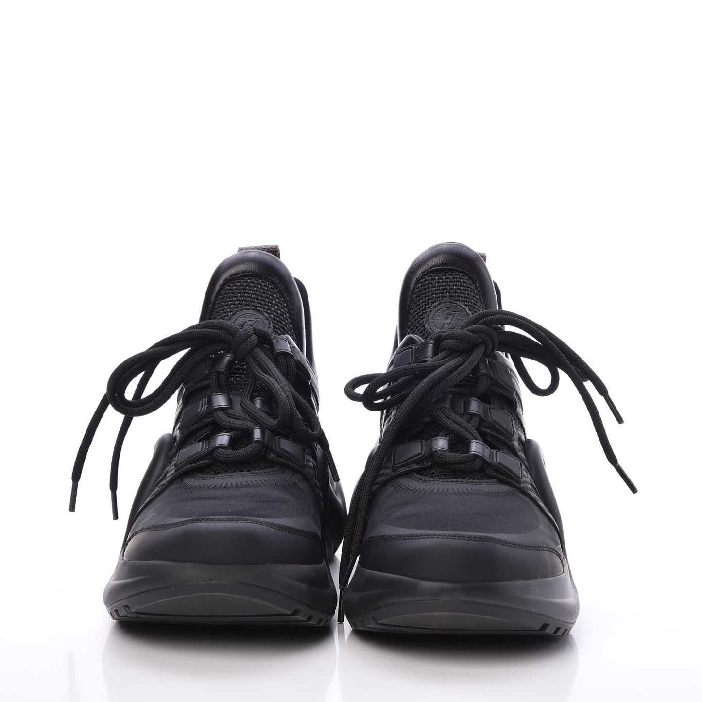 Calfskin Technical Nylon LV Archlight Sneakers 37.5 Black
