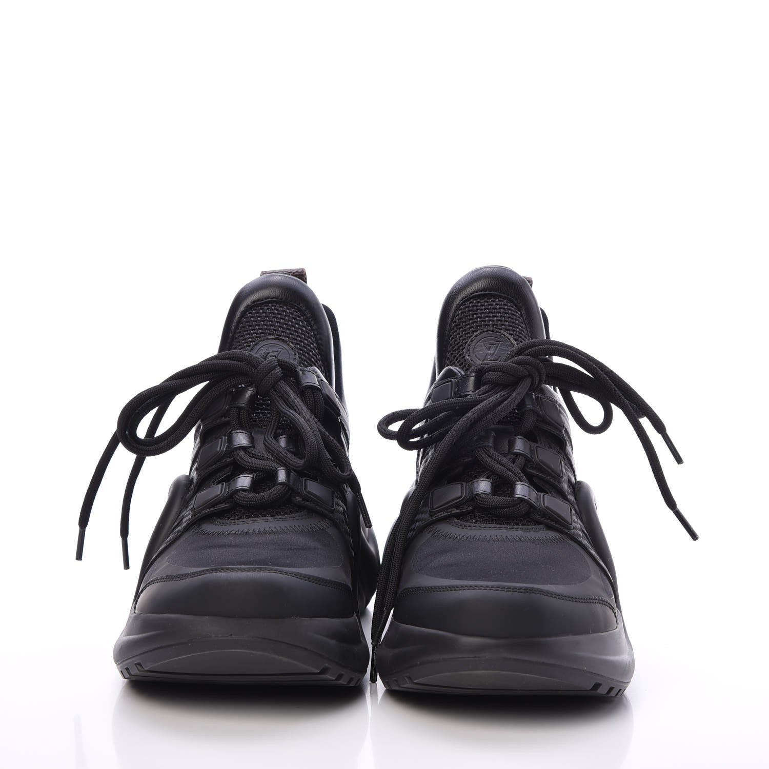Louis Vuitton Calfskin Technical Nylon LV Archlight Sneakers 37.5 Black 2 of 8