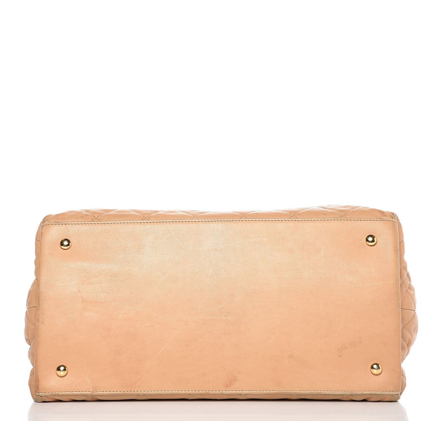 Calfskin Quilted Small Chain Me Tote Light Beige
