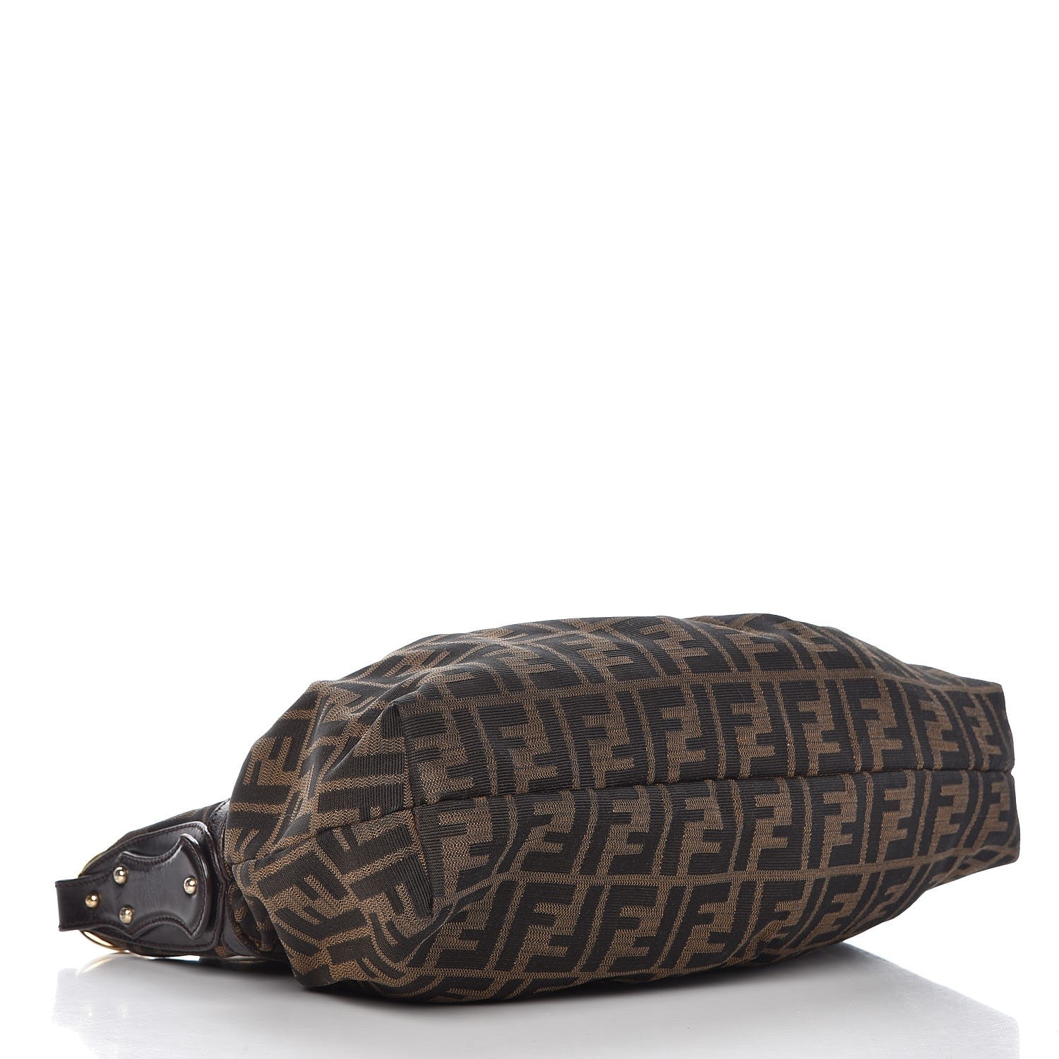 Fendi Zucca Cuoio Lucido Chef Hobo Tobacco Moro 4 of 10