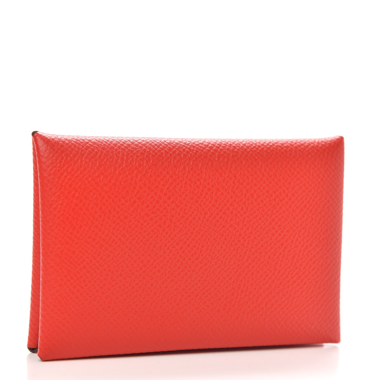 Hermes Evercolor Calvi Card Case Rouge De Coeur 3 of 7