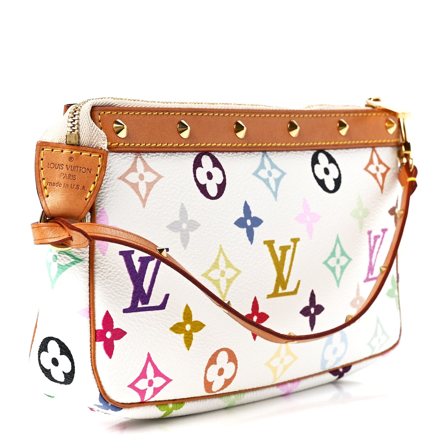 Monogram Multicolor Pochette Accessories White