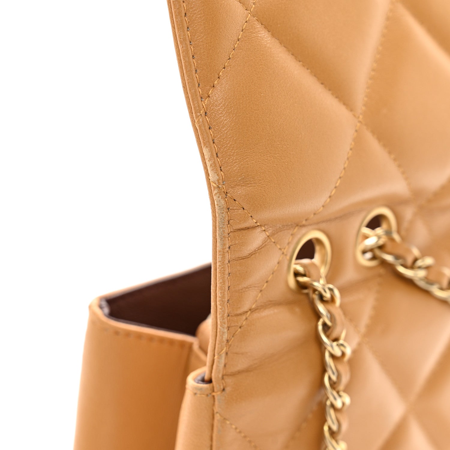 Chanel Lambskin Quilted Medium Diamond CC Flap Beige 11 of 11
