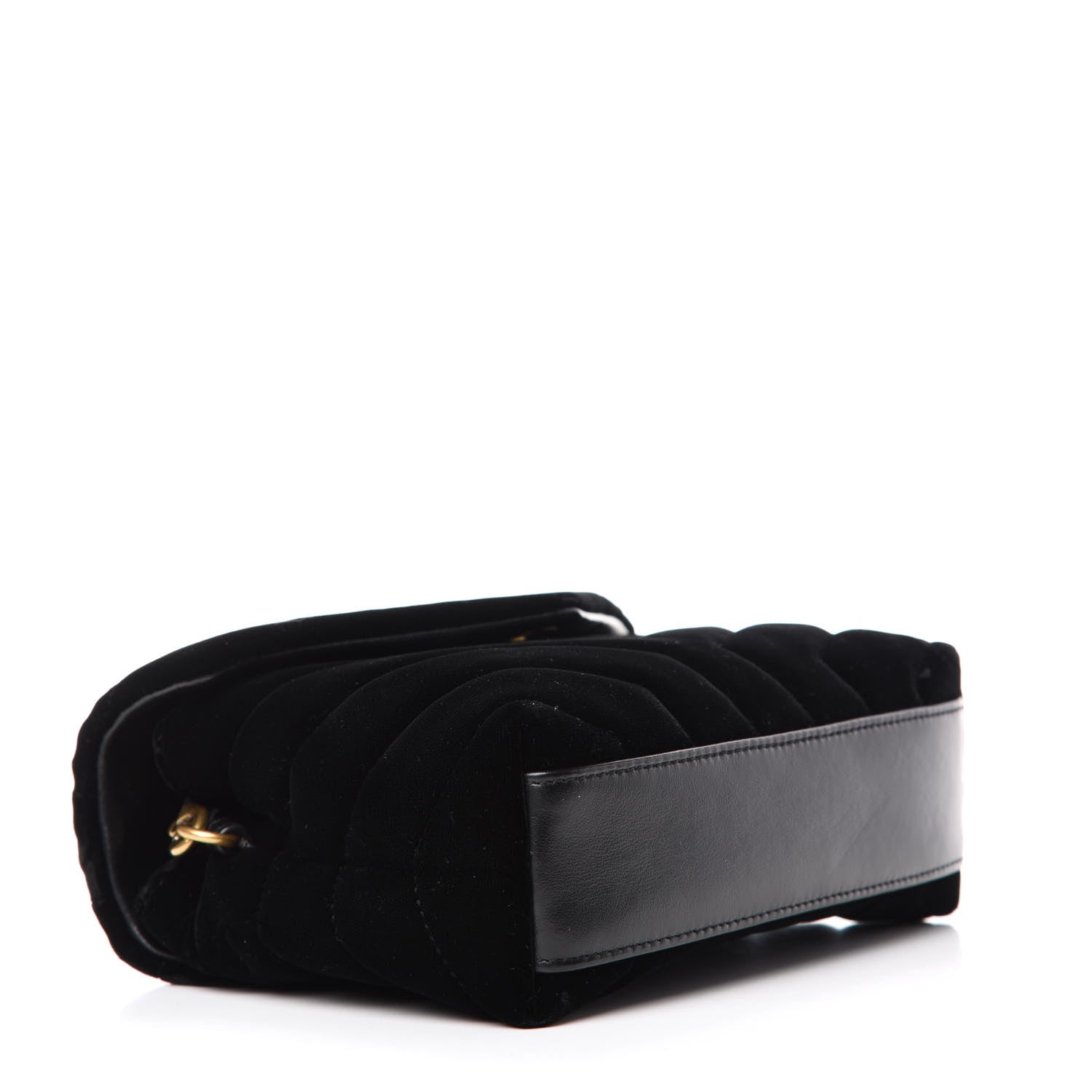 Saint Laurent Velvet Y Quilted Monogram Toy Loulou Chain Satchel French Black 4 of 13