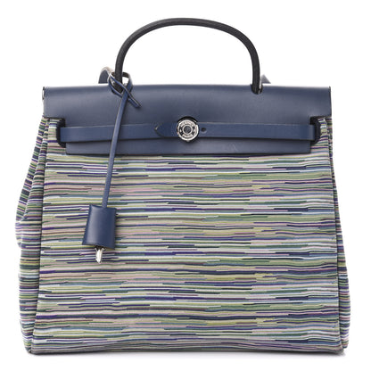 Hermes Barenia Vibrato Herbag 30 PM Indigo 1 of 10