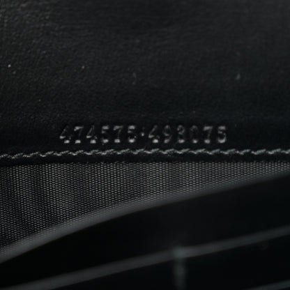 Gucci Calfskin Matelasse GG Marmont Chain Wallet Black 7 of 10