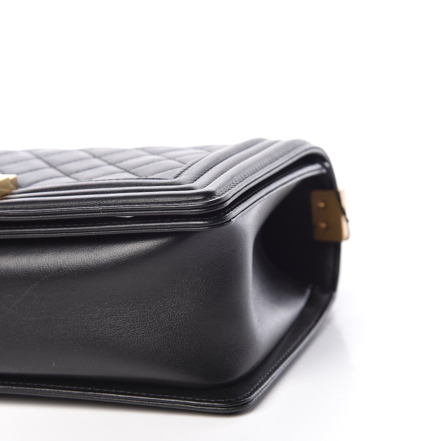 Lambskin Quilted Medium Boy Flap Black