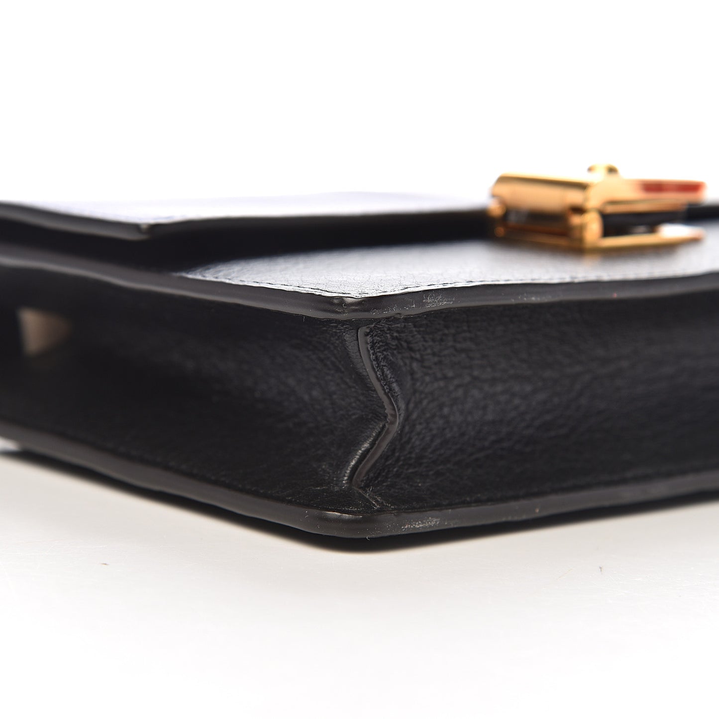 Smooth Calfskin Cheyne Clutch Indigo Clay Black