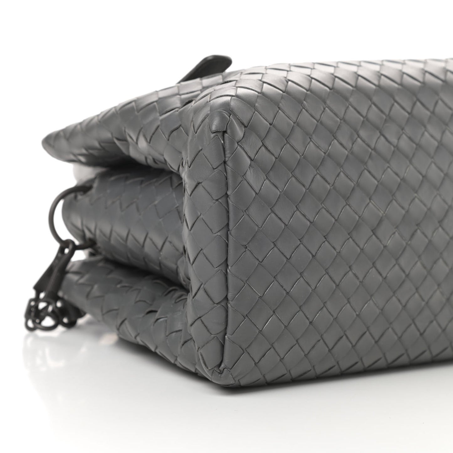 Calfskin Intrecciato Mini Roma Grey