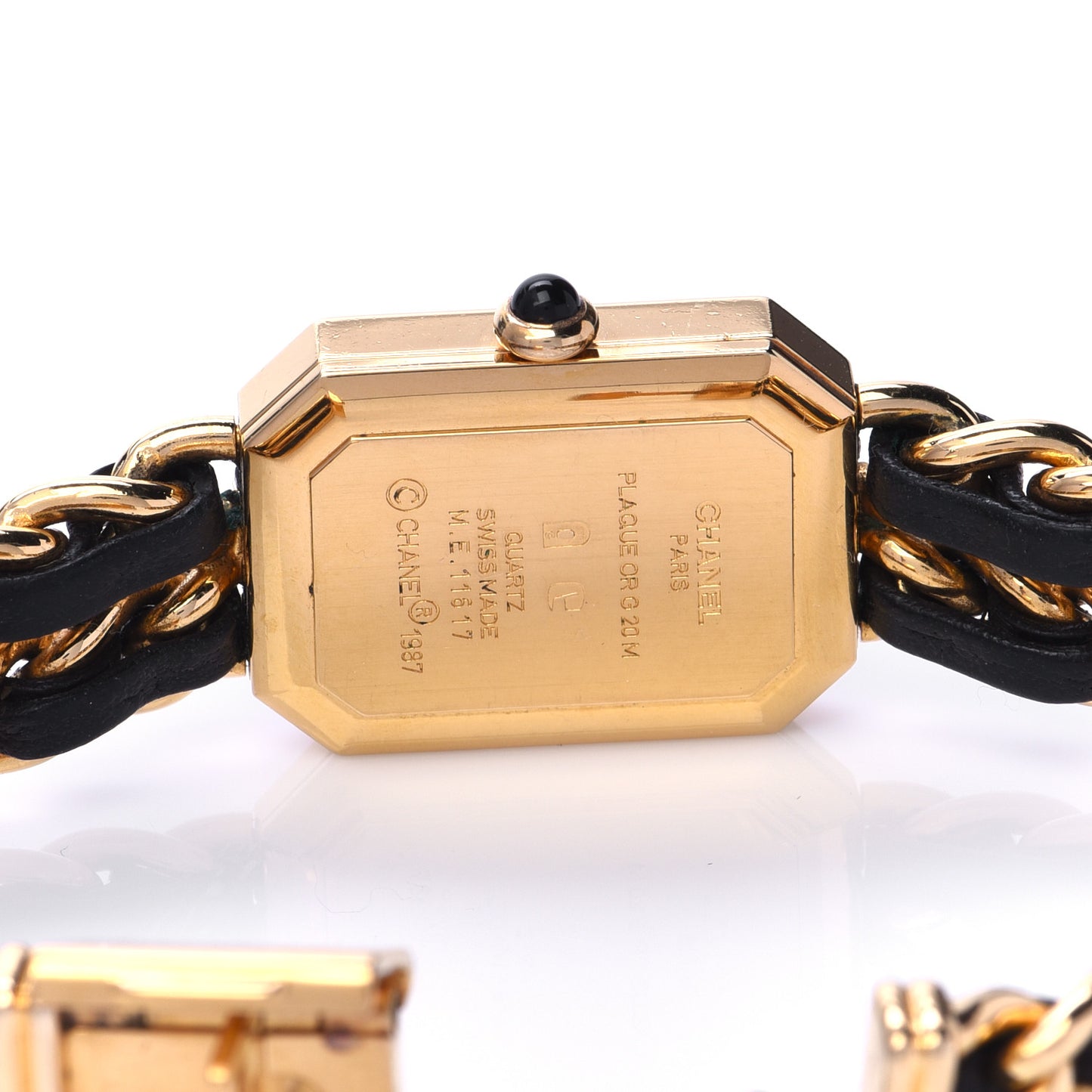 Stainless Steel Lambskin 20mm Chain Premiere Quartz Watch Gold L