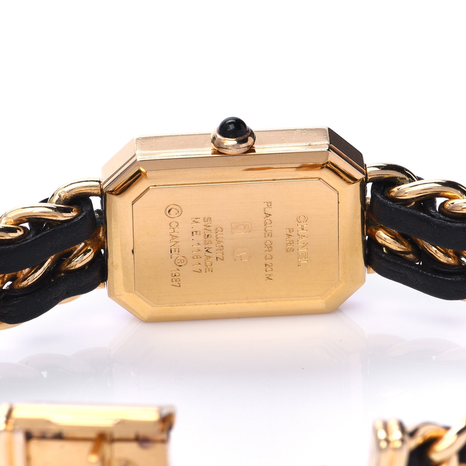 Chanel Stainless Steel Lambskin 20mm Chain Premiere Quartz Watch Gold L 4 of 6