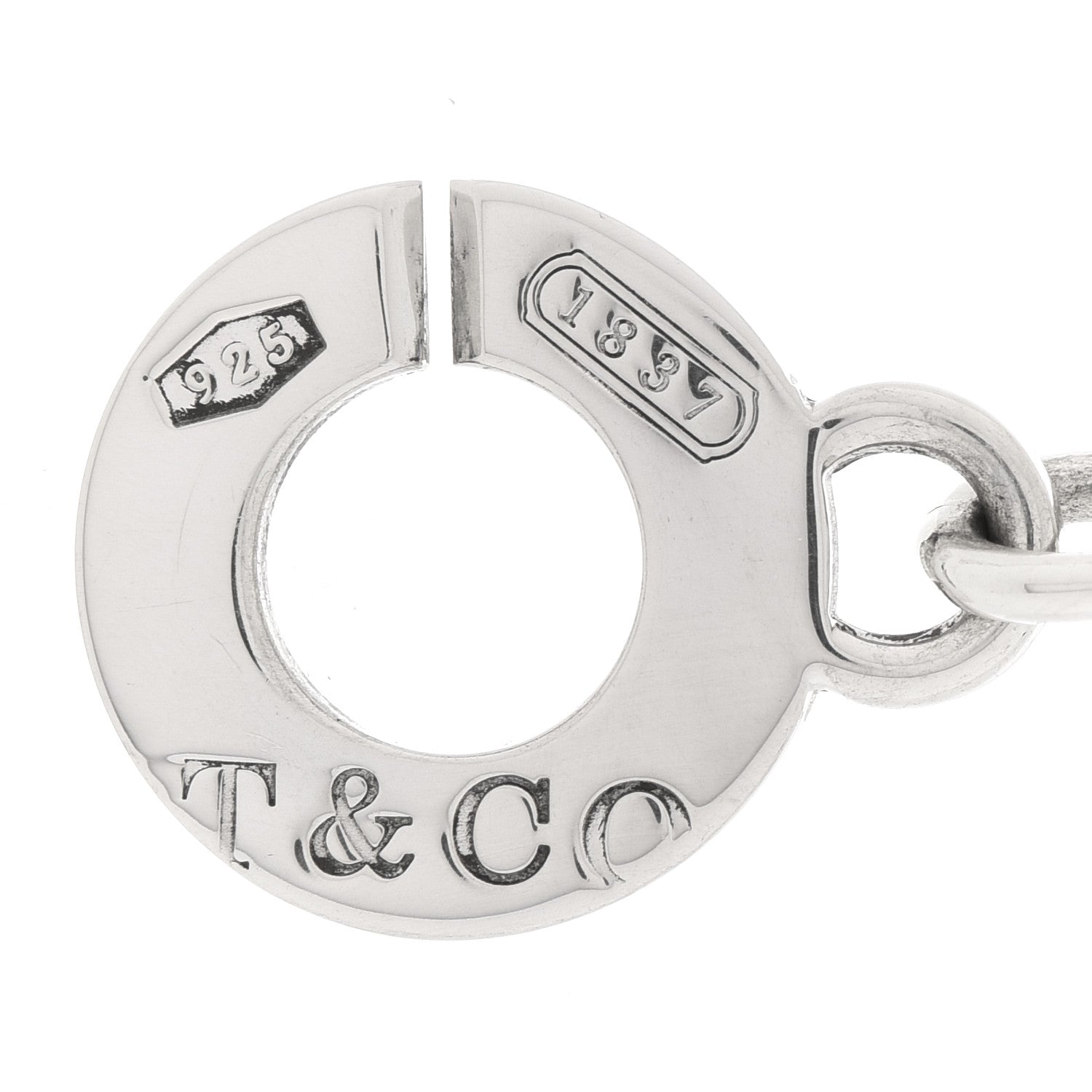 Tiffany Sterling Silver 1837 Circle Clasp Necklace 5 of 6