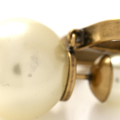 Christian Dior Metal Pearl Tribales Earrings Gold 5 of 5